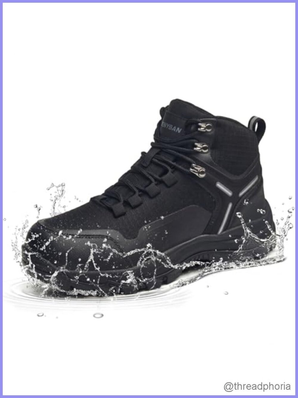 Waterproof Faux Leather Ankle Support Hiking Boots Non-Slip
